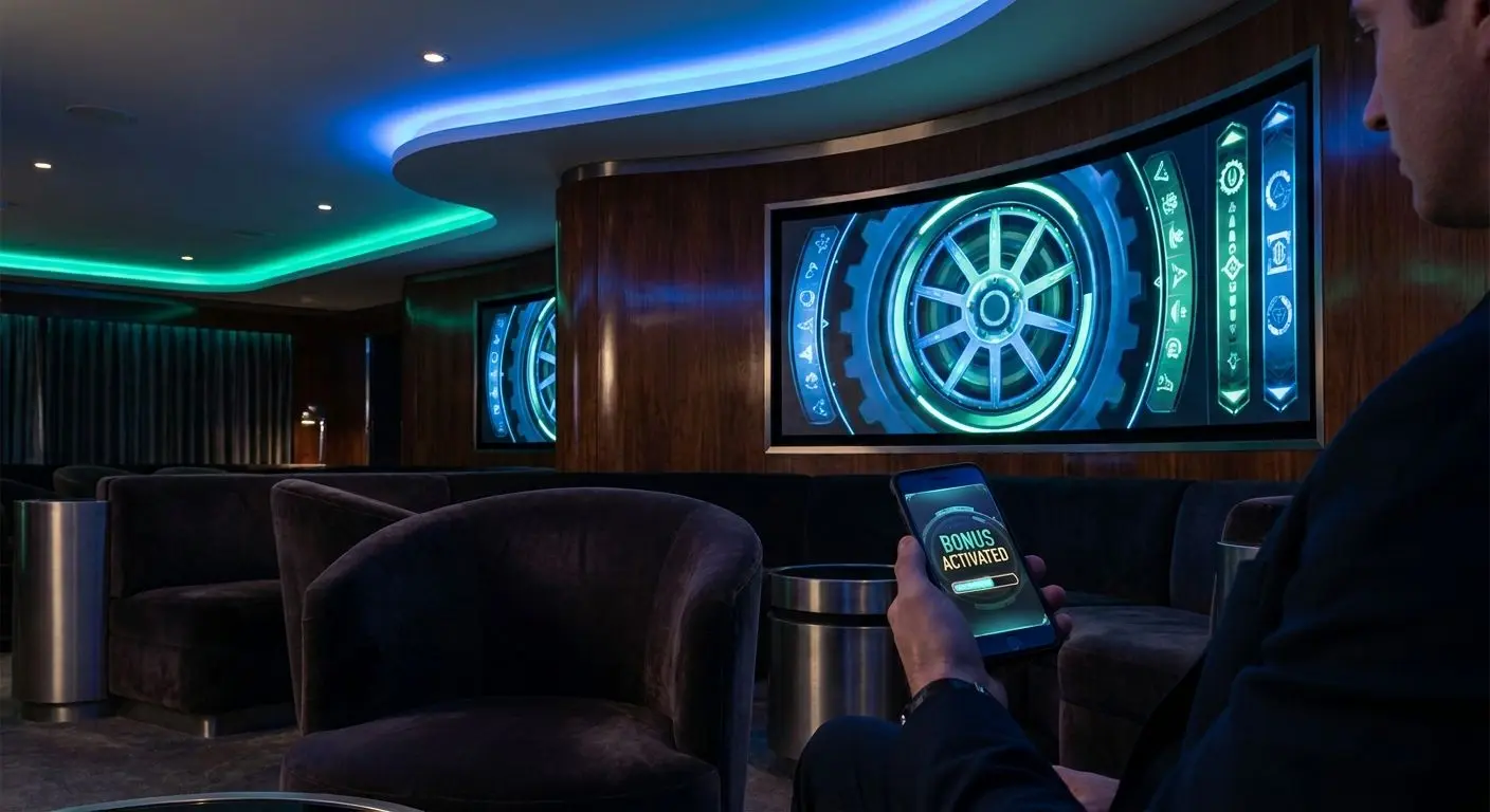 Ambiente de casino online con activación de bono y código