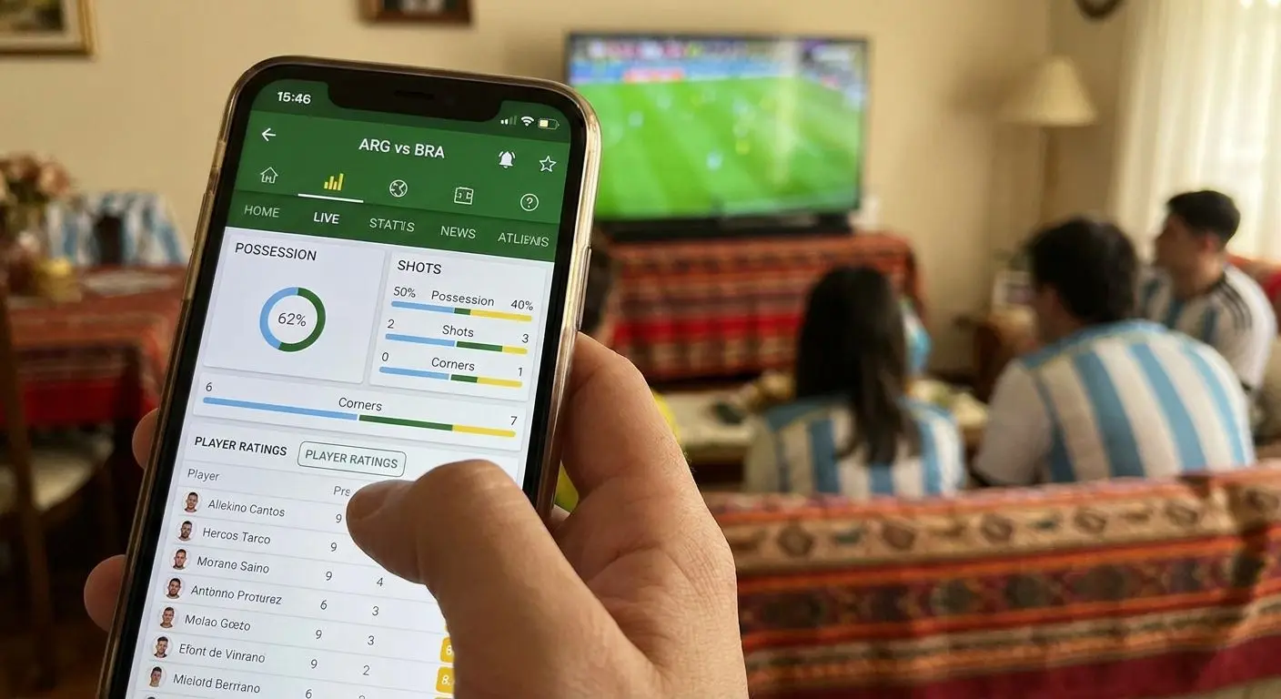 Pantalla de apuestas deportivas en versión móvil con partido de fútbol