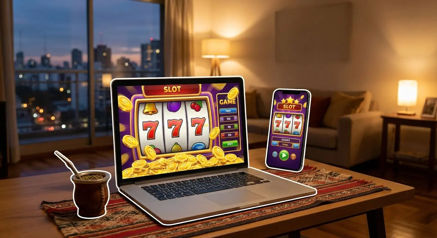 Tragamonedas online en laptop y celular para jugadores de Argentina